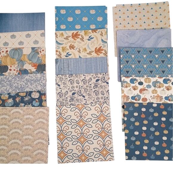 Blue Harvest Pumpkin 6x6 Cardstock Mini Kit 40+ Pcs - Picture 3 of 8